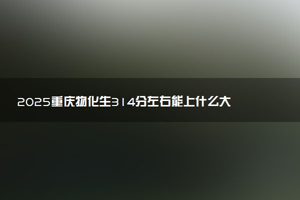 2025重庆物化生314分左右能上什么大学 可以报考的院校名单