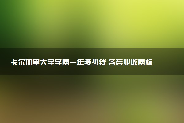 卡尔加里大学学费一年多少钱 各专业收费标准