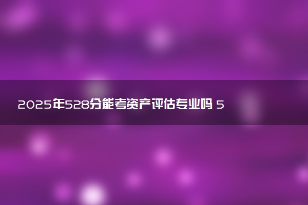 2025年528分能考资产评估专业吗 528分资产评估专业大学推荐