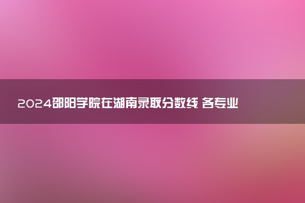 2024邵阳学院在湖南录取分数线 各专业分数及位次