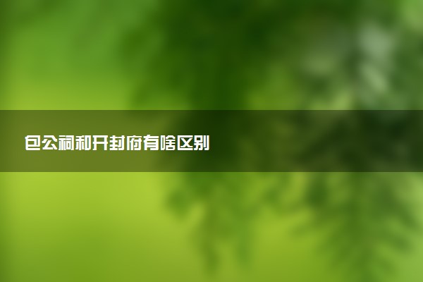 包公祠和开封府有啥区别