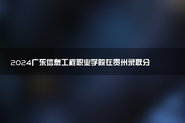 2024广东信息工程职业学院在贵州录取分数线 各专业分数及位次