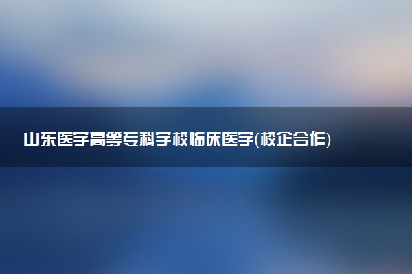 山东医学高等专科学校临床医学（校企合作）专业怎么样 录取分数线多少