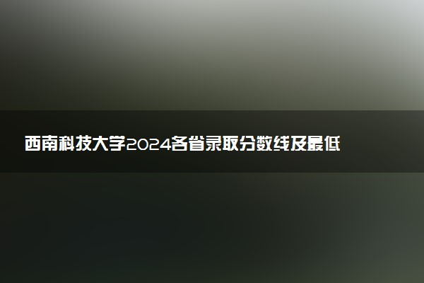 西南科技大学2024各省录取分数线及最低位次是多少