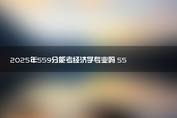2025年559分能考经济学专业吗 559分经济学专业大学推荐