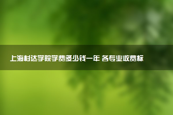 上海杉达学院学费多少钱一年 各专业收费标准（2025年参考）
