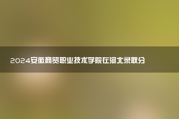 2024安徽商贸职业技术学院在河北录取分数线 各专业分数及位次