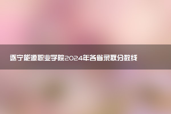遂宁能源职业学院2024年各省录取分数线 多少分能考上