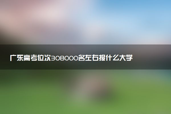 广东高考位次308000名左右报什么大学好（2025年参考）