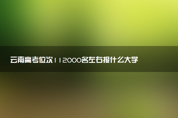 云南高考位次112000名左右报什么大学好（2025年参考）