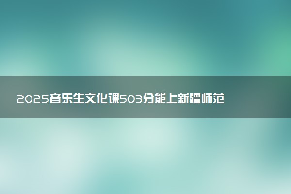 2025音乐生文化课503分能上新疆师范大学吗