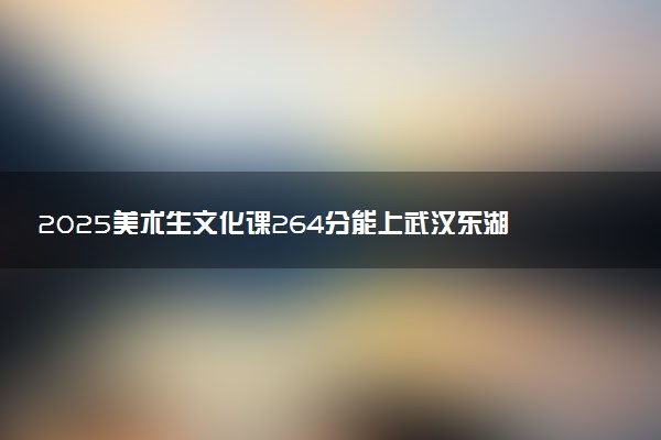 2025美术生文化课264分能上武汉东湖学院吗