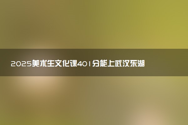 2025美术生文化课401分能上武汉东湖学院吗
