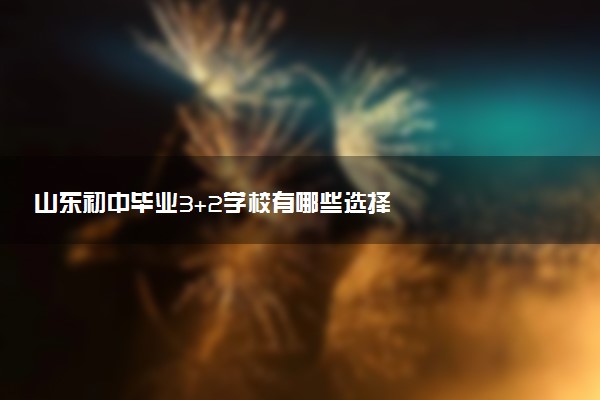 山东初中毕业3+2学校有哪些选择