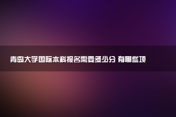 青岛大学国际本科报名需要多少分 有哪些项目