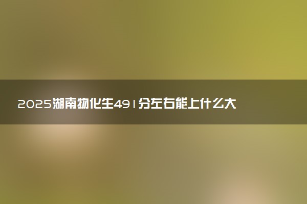 2025湖南物化生491分左右能上什么大学 可以报考的院校名单