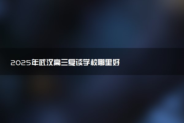 2025年武汉高三复读学校哪里好