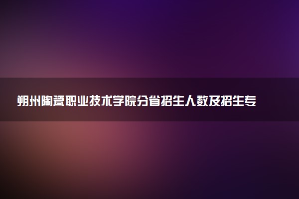 朔州陶瓷职业技术学院分省招生人数及招生专业2025年招生计划参考