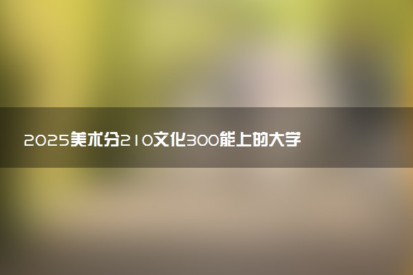 2025美术分210文化300能上的大学 可以报考的院校推荐