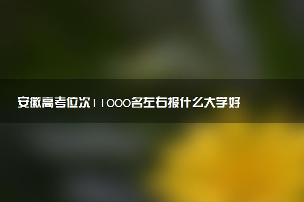 安徽高考位次11000名左右报什么大学好（2025年参考）