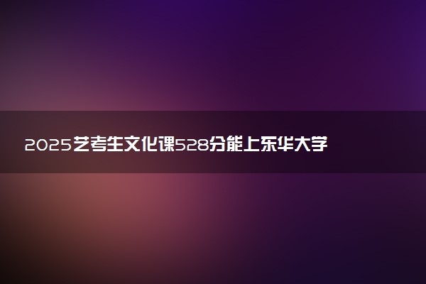 2025艺考生文化课528分能上东华大学吗