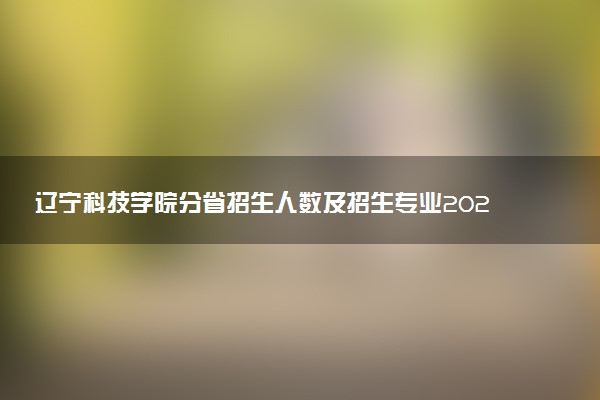 辽宁科技学院分省招生人数及招生专业2025年招生计划参考