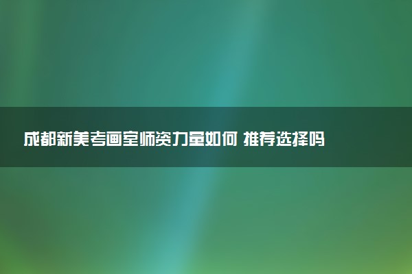 成都新美考画室师资力量如何 推荐选择吗
