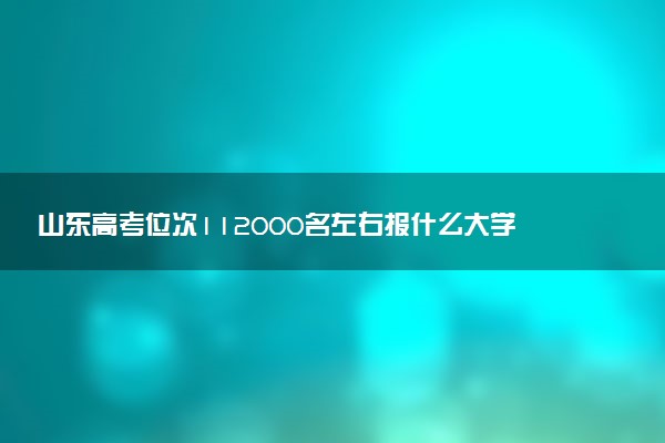 山东高考位次112000名左右报什么大学好（2025年参考）
