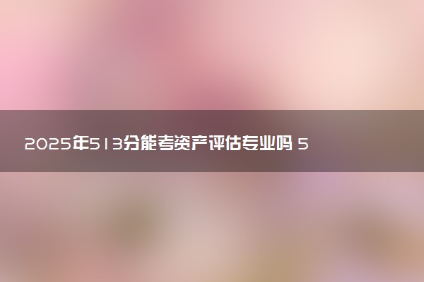 2025年513分能考资产评估专业吗 513分资产评估专业大学推荐