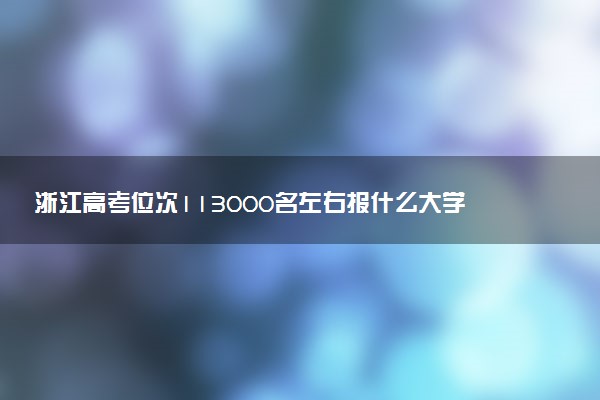 浙江高考位次113000名左右报什么大学好（2025年参考）