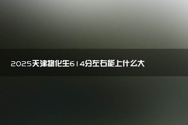 2025天津物化生614分左右能上什么大学 可以报考的院校名单