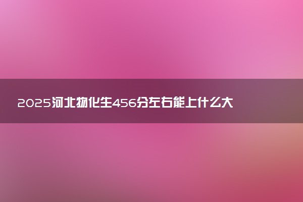 2025河北物化生456分左右能上什么大学 可以报考的院校名单