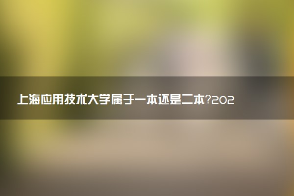 上海应用技术大学属于一本还是二本？2025年报考建议及分数线预测