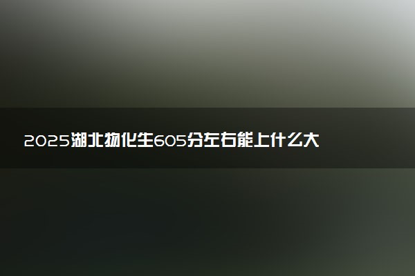 2025湖北物化生605分左右能上什么大学 可以报考的院校名单