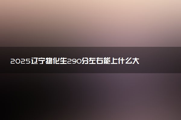 2025辽宁物化生290分左右能上什么大学 可以报考的院校名单