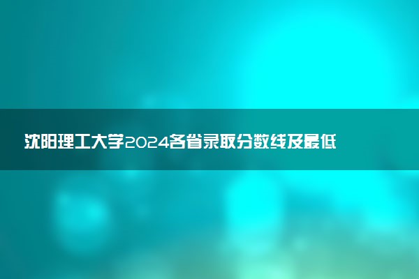 沈阳理工大学2024各省录取分数线及最低位次是多少