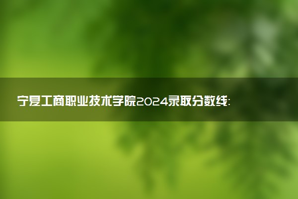 宁夏工商职业技术学院2024录取分数线：最低303分 附2025年报考建议及注意事项