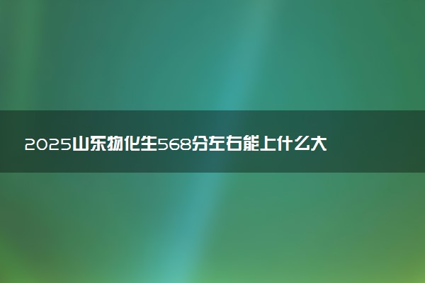 2025山东物化生568分左右能上什么大学 可以报考的院校名单