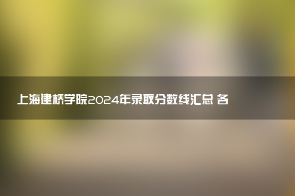 上海建桥学院2024年录取分数线汇总 各省最低分与位次排名及2025报考指南