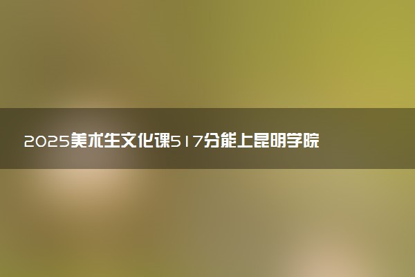 2025美术生文化课517分能上昆明学院吗
