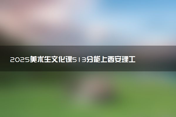 2025美术生文化课513分能上西安理工大学吗