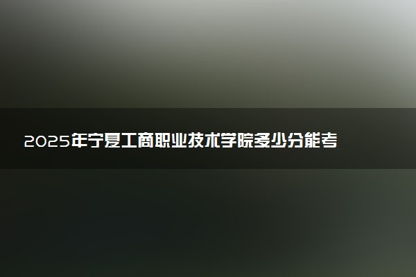 2025年宁夏工商职业技术学院多少分能考上 最低分及位次
