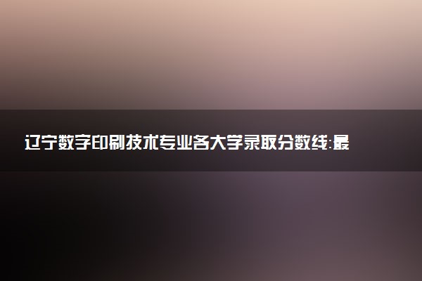 辽宁数字印刷技术专业各大学录取分数线：最低417分能上 开设院校及位次