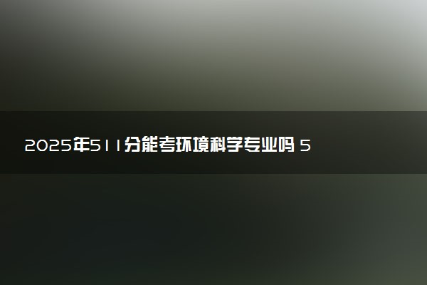 2025年511分能考环境科学专业吗 511分环境科学专业大学推荐