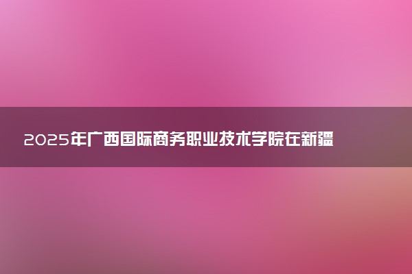 2025年广西国际商务职业技术学院在新疆招生代码：2002 专业代码及报考指南