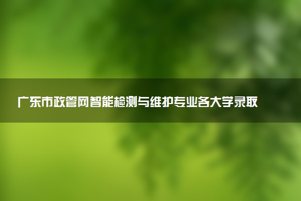 广东市政管网智能检测与维护专业各大学录取分数线：最低447分能上 开设院校及位次