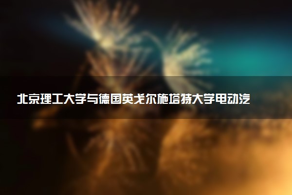 北京理工大学与德国英戈尔施塔特大学电动汽车与车辆电气化硕士怎么样