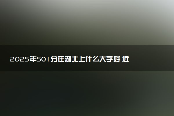 2025年501分在湖北上什么大学好 近三年录取分数线是多少