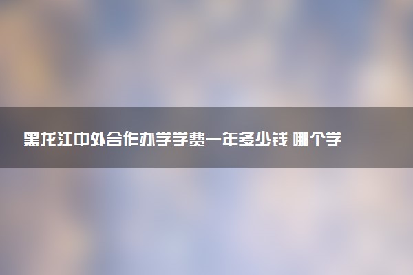 黑龙江中外合作办学学费一年多少钱 哪个学校好