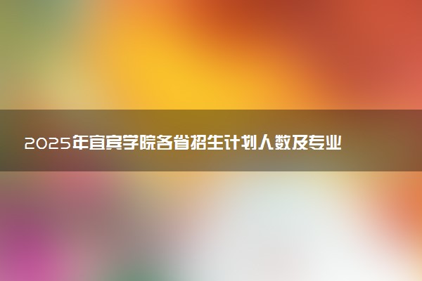 2025年宜宾学院各省招生计划人数及专业代码学费